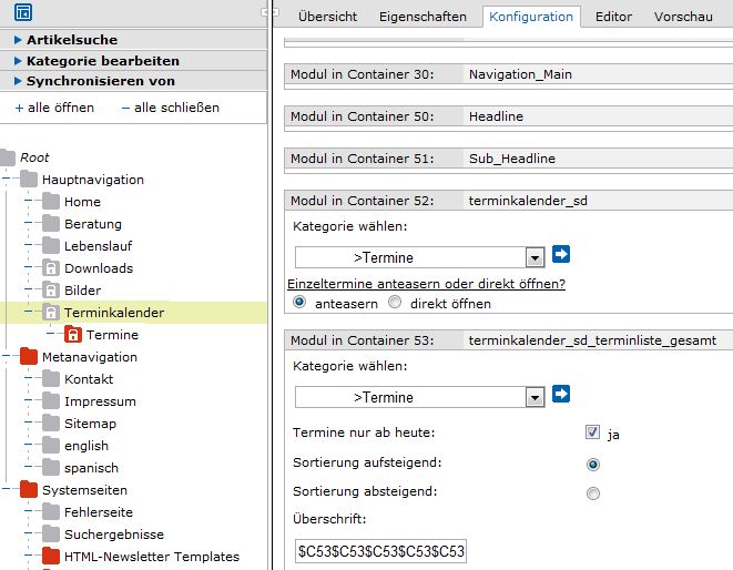 Kategorien und Termine korrekt erstellt oder?