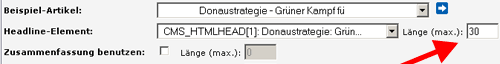 Begrenzung des Headlineelements führt zu Umlautproblemen