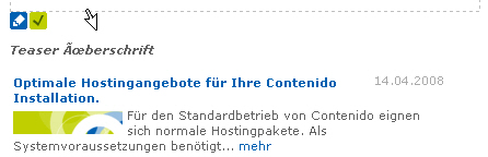 Ergebnis Vorschau oder Frontend