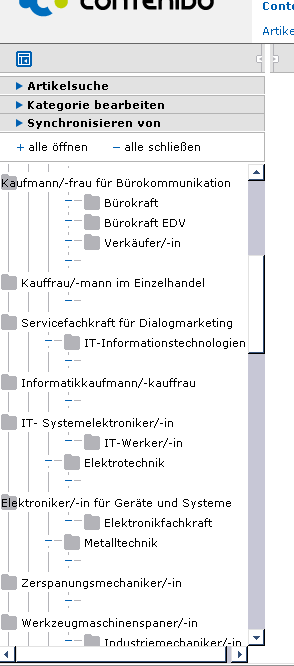 Ansicht im Internet Explorer 8